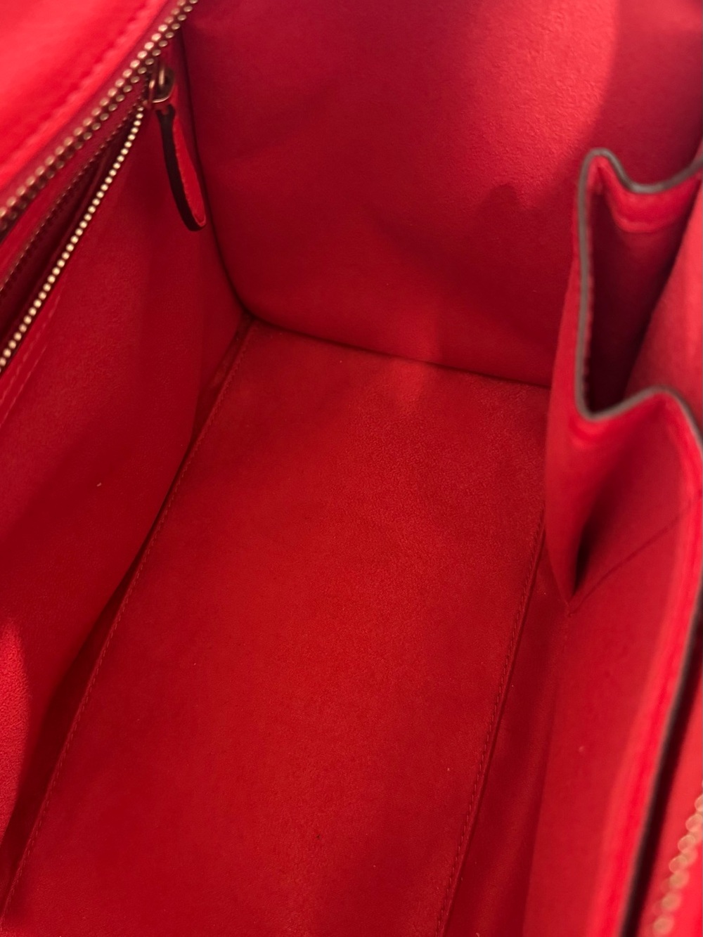 Celine Red Leather Mini Luggage Tote - Picture 13 of 16